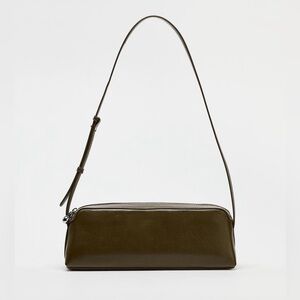 Zara Deep Olive Green Shoulder Bag - Adjustable Strap Purse Handbag & Dust Bag